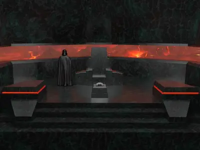 Darth Vaders Throne Room 1-6 scale Hottoys 3D print model