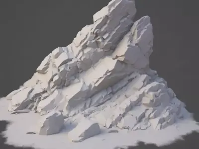 Realistic Rock Formation 3D Natural Stone Outcrop Outdoor Scenes Low-poly 3D model