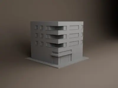Office building plus 86 degrees bakery Free 3D model