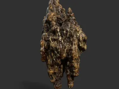 Low poly Stalactite Cave Rock Modular Pack C 2020 Low-poly 3D model