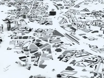 Hannover Streets and Buildings 3D model