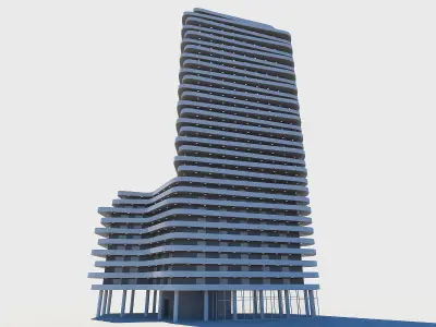 Modern apartment Low-poly 3D model