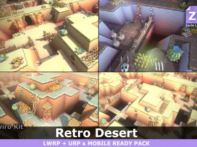 EnviroKit - THE DESERT - Retro Lowpoly Low-poly 3D model