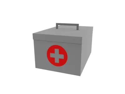 First aid bag Low-poly 3D model