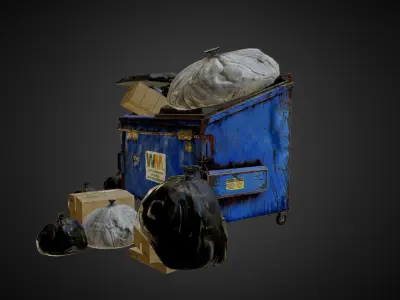 Dumpster trash bin 3D model
