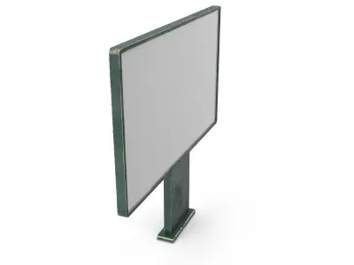 Street Advertising Billboard 18 Low-poly 3D model