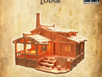 Blacksmith Lodge Tabletop Terrain 28 MM 3D print model