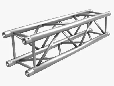 Square Truss Straight Segment 21 3D model