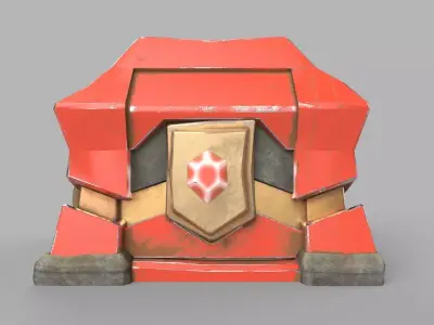 chest box Low-poly 3D model