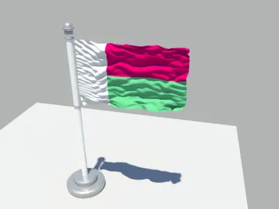 Madagascar flag 3D model