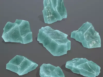 Rock Set 10 Low-poly 3D model