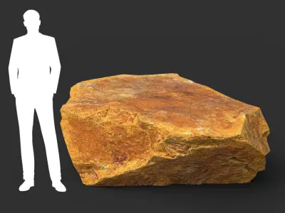 Low poly Yellow Sandstone Desert Pack 200209 Low-poly 3D model