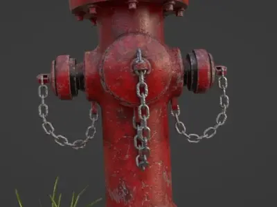 Fire Hydrant Low-poly 3D model Low-poly 3D model