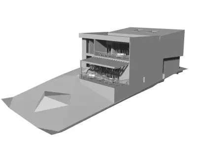 Contemporary Modern House Fully Furnished 3D print model