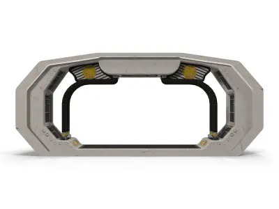 Sci Fi interior coupling member Low-poly 3D model