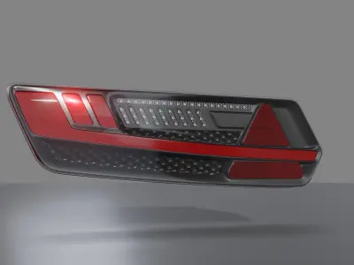 LED Taillight  S96 Sinal Sul Low-poly 3D model