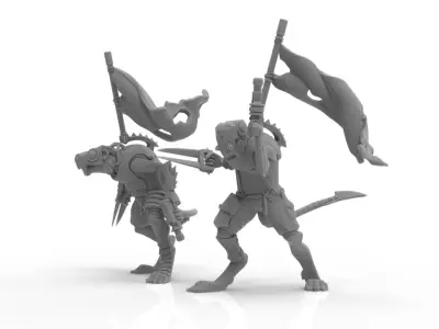 Cheese Stealer Cult - Brood Banners 3D print model