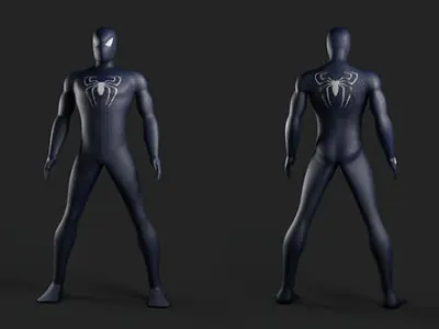 Spiderman 1 avengers spider man action figure 3D model