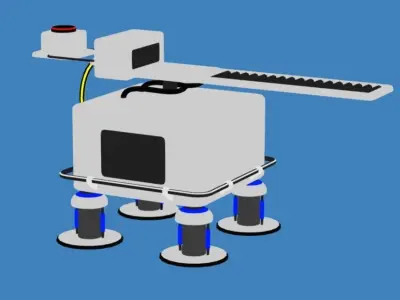 LowPoly SciFi Matter Converter Printer 3D model