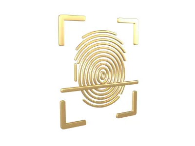 Fingerprint Recognition Icon v1 007 Free low-poly 3D model