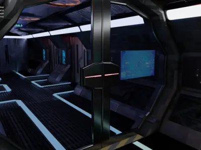 Koridor space schip 3D model