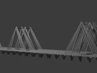 Worli SeaLink Bridge 3D model