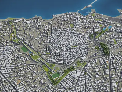 Heraklion Low-poly 3D model