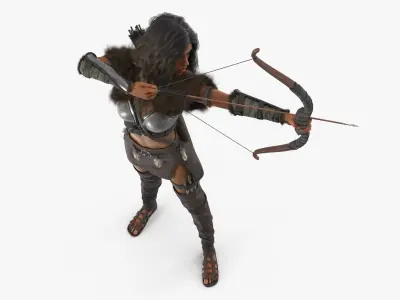  Warrior Woman Archer with Bow 