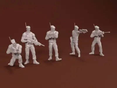 28mm TactiBots Support Troops 3D print model