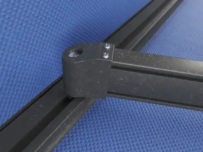 Awnings set for cafe 2 3D model