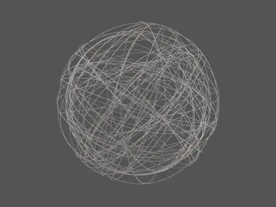 Abstract Sphere Ball v6 004 Low-poly 3D model