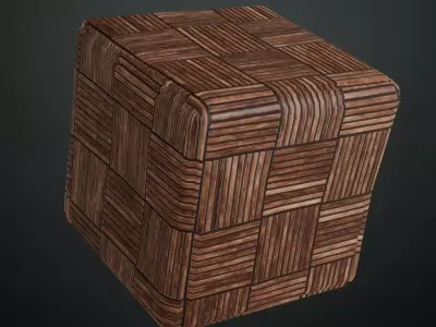 Woven Decorative Wood Parquet PBR Texture