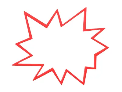 Bursts Symbol V1 001 Low-poly 3D model