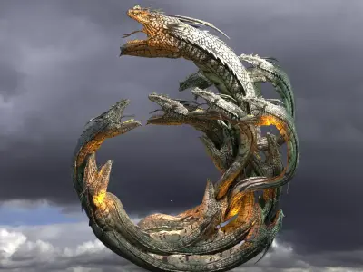 Serpents Hive sculpture 3D model