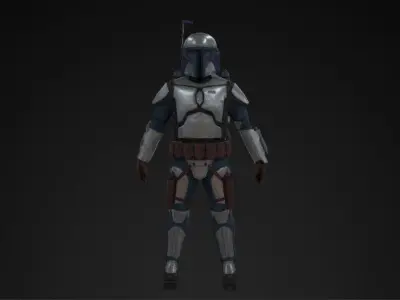 Jango Fett Low-poly 3D model