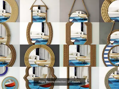 Rope Mirrors collection 3D Model Pack