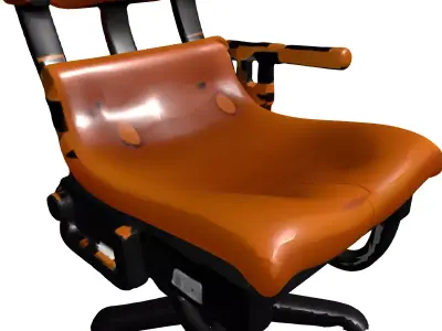 Vintage Industrial Swivel Desk Chair Low-poly 3D model