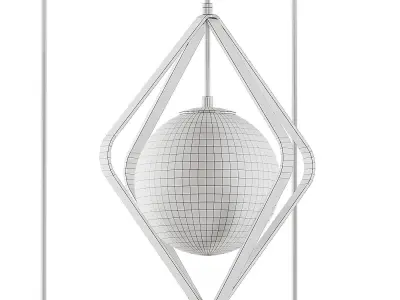 Simple Metallic Multi Light Pendant 3D model