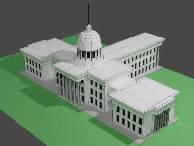Low Poly Capitol Building 3D model
