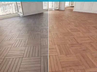 Herringbone parquet 35 WITHOUT PLUGINS 3D model