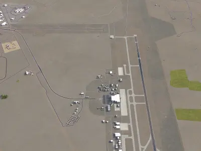 Gaborone - Sir Seretse Khama Airport Low-poly 3D model