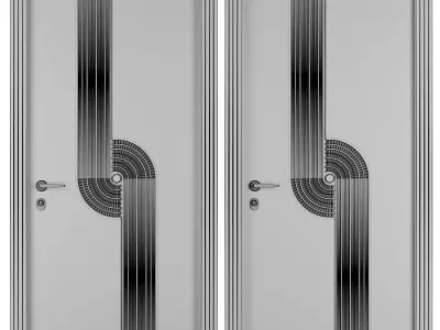 Entrance door set237 3D model