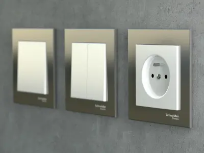 Socket and switches pack 3D model