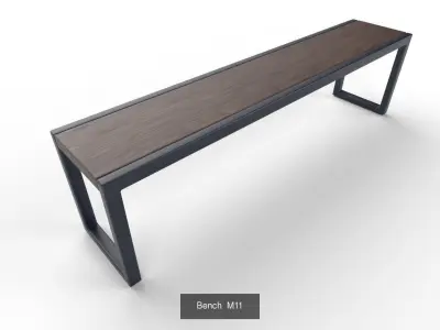 Bench Col01 - 6 Models 3D Model Pack