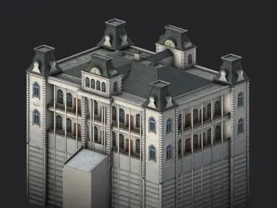 Iolan Palace Low-poly 3D model