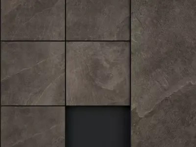 Zeus Ceramica Cornerstone Slate Black 3D model