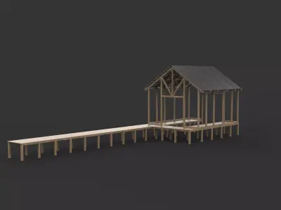 dock structure 02 3D model