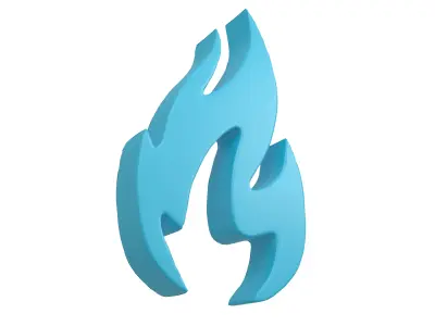 Fire Symbol v3 007 Low-poly 3D model