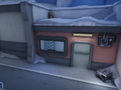 Stylized Arctic Base Low-poly 3D model