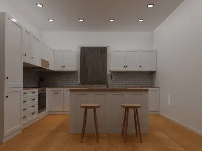 Modern kitchen Free 3D model